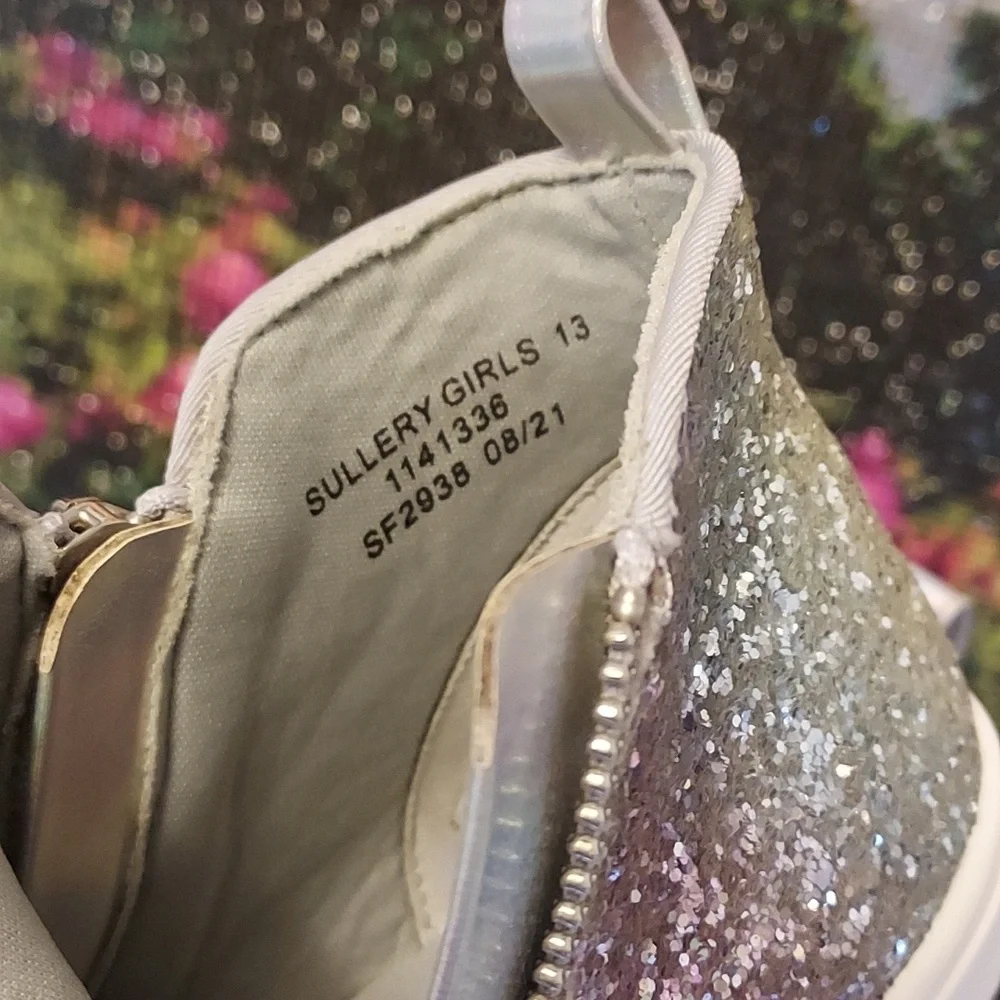 Girls Dolce Vita Sullery Iridescent Glitter Rainbow Casual Sneaker
